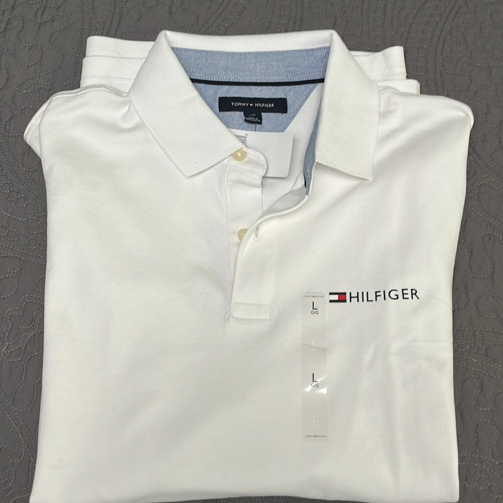 Brand new with tags Tommy Hilfiger classic fit white polo